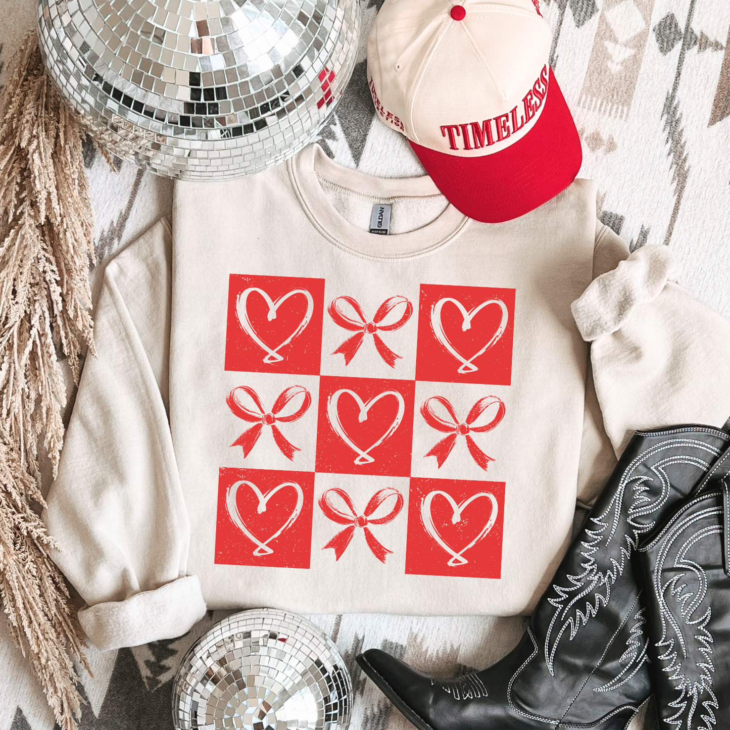 Valentine Hearts Pattern Sweatshirt