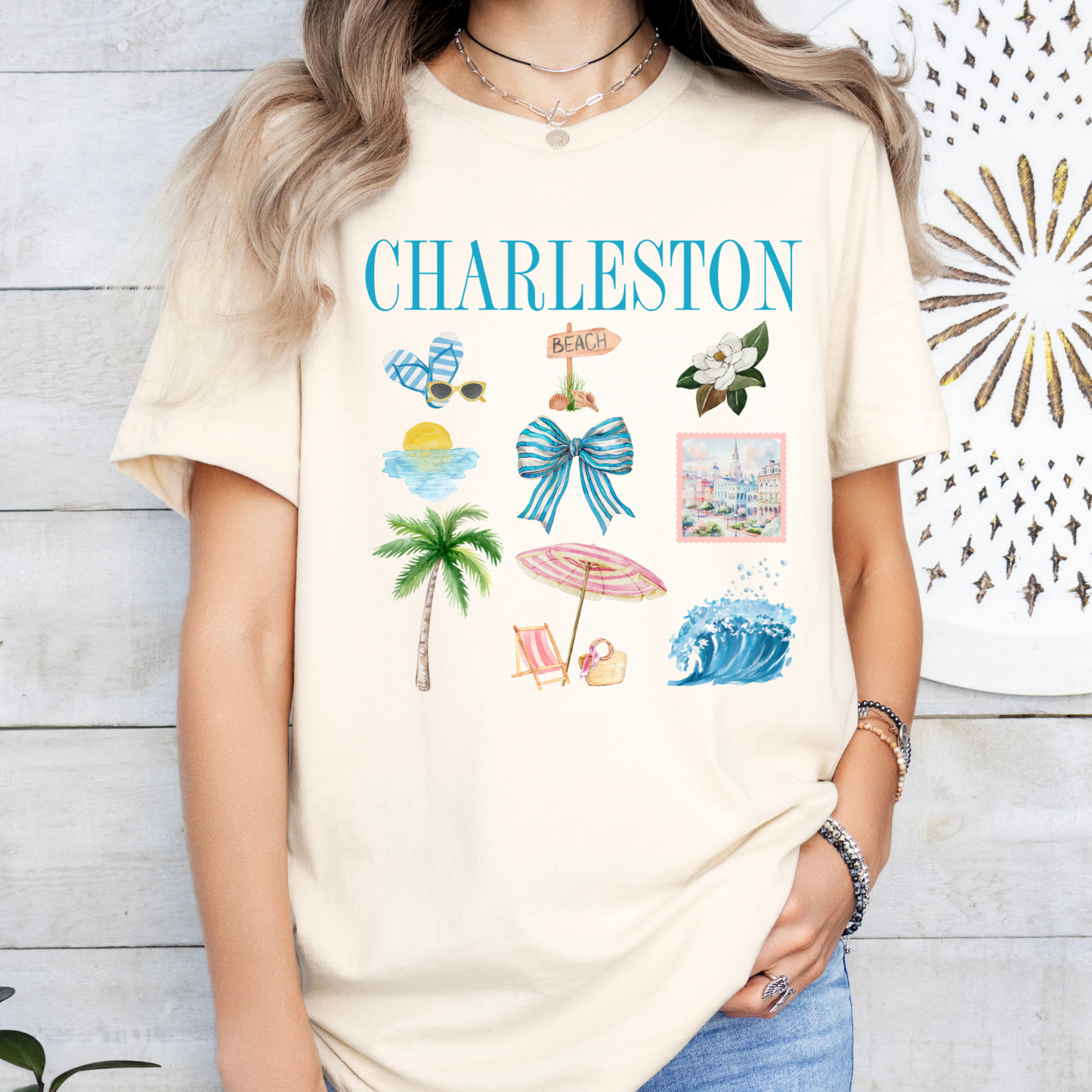 Charleston Stacked Art CC Tee