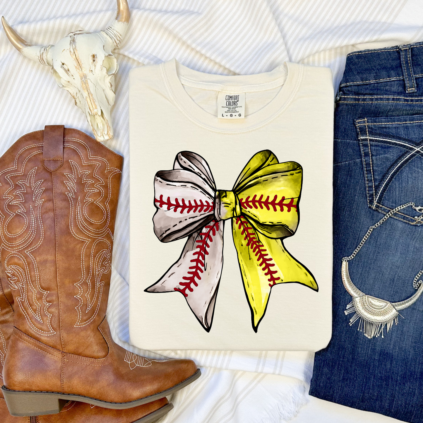 Baseball Softball Bow CC Tshirt