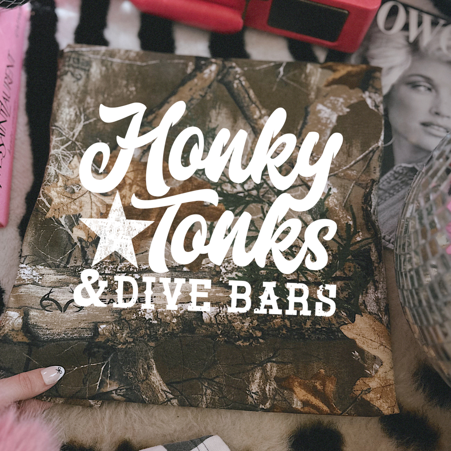 Honky Tonks and Dive Bars Camo Tee