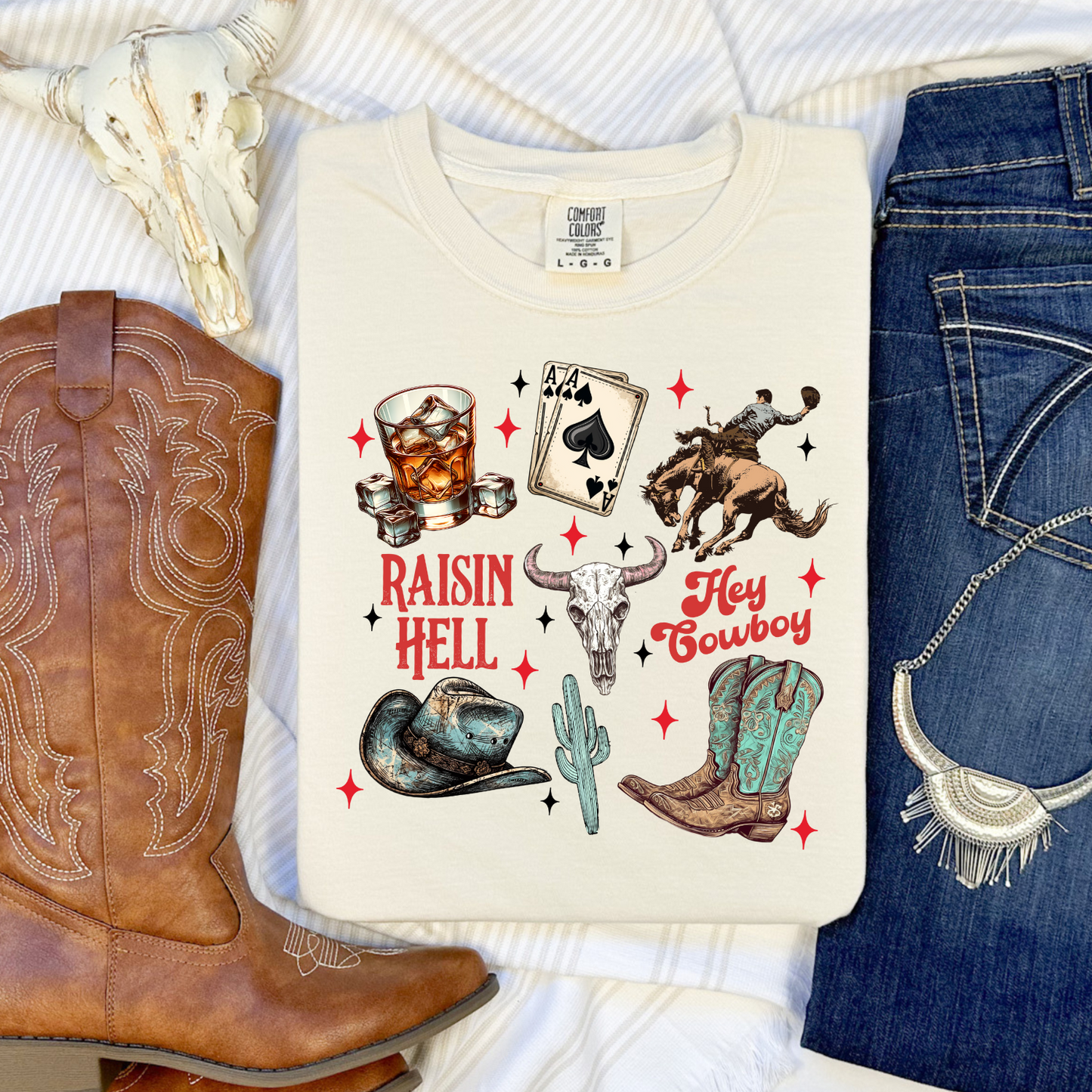 Raisin Hell Western CC Tee