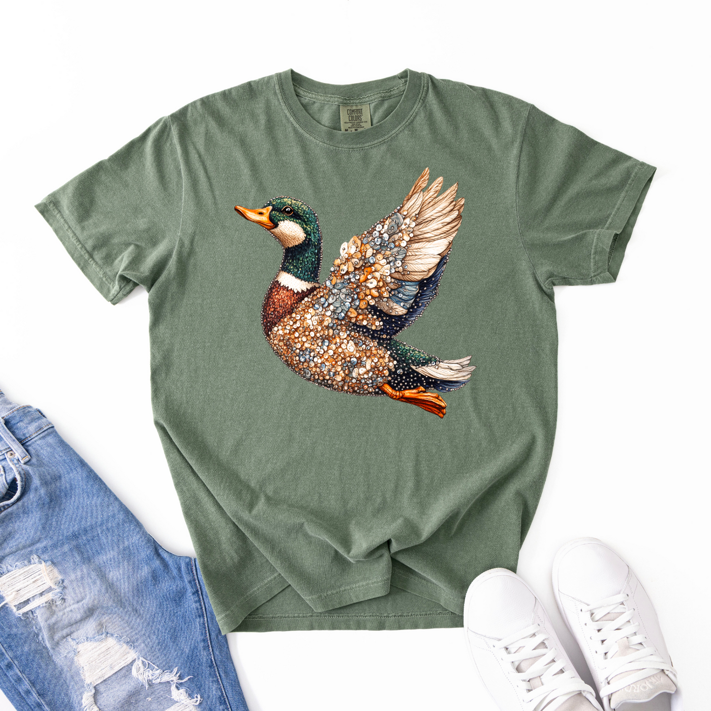 Faux Rhinestone Duck CC Tee