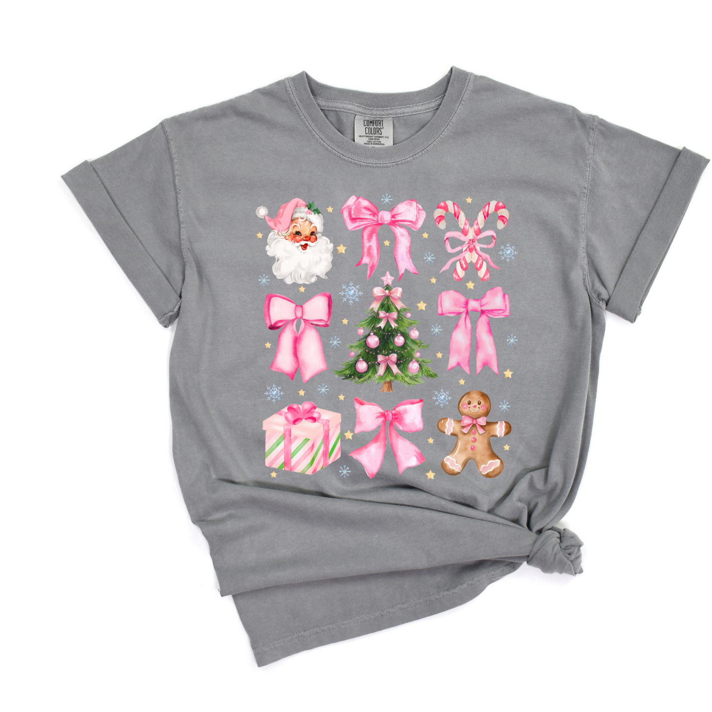 Gingerbread Santa Bows CC Tee
