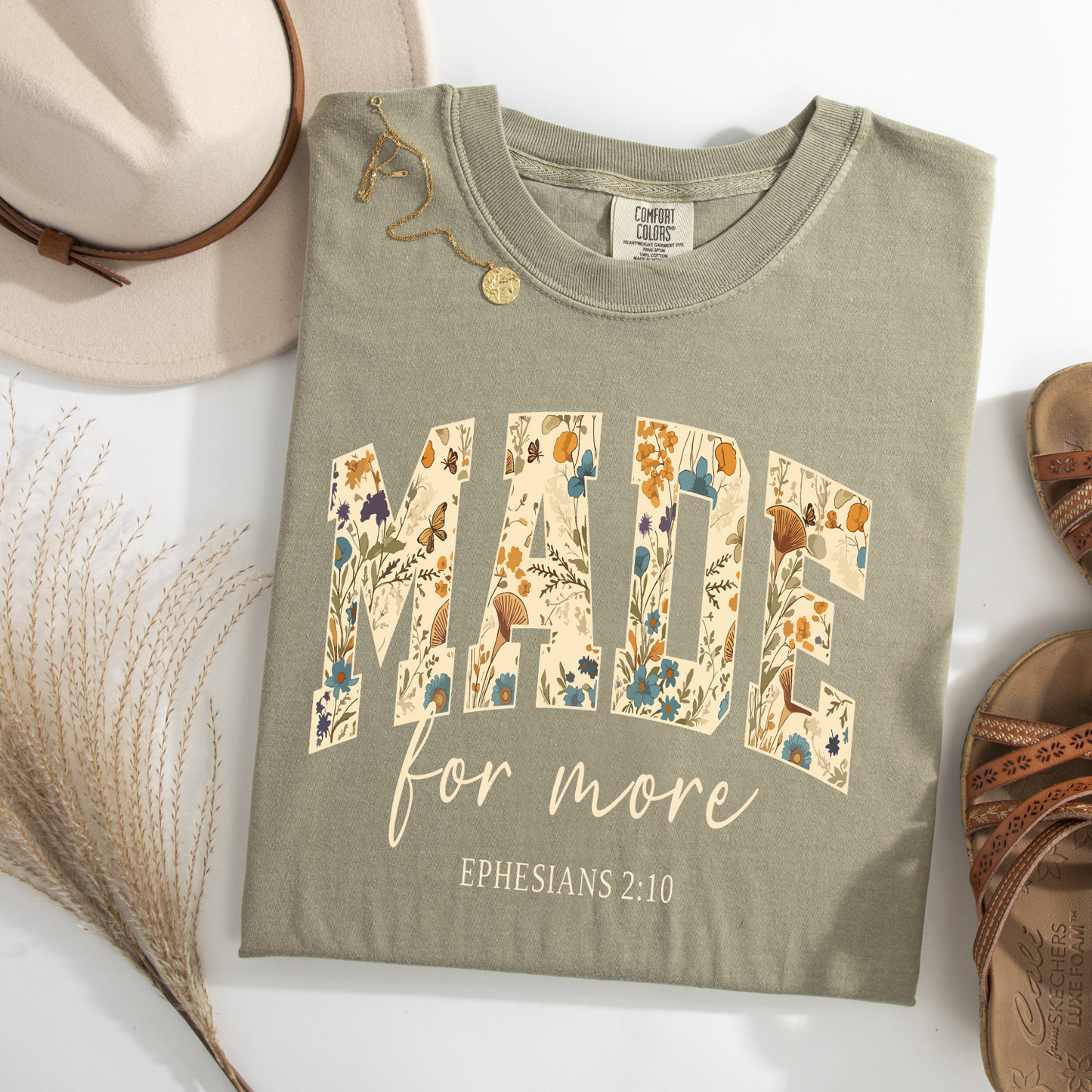 Made For More Floral Sandstone Tee