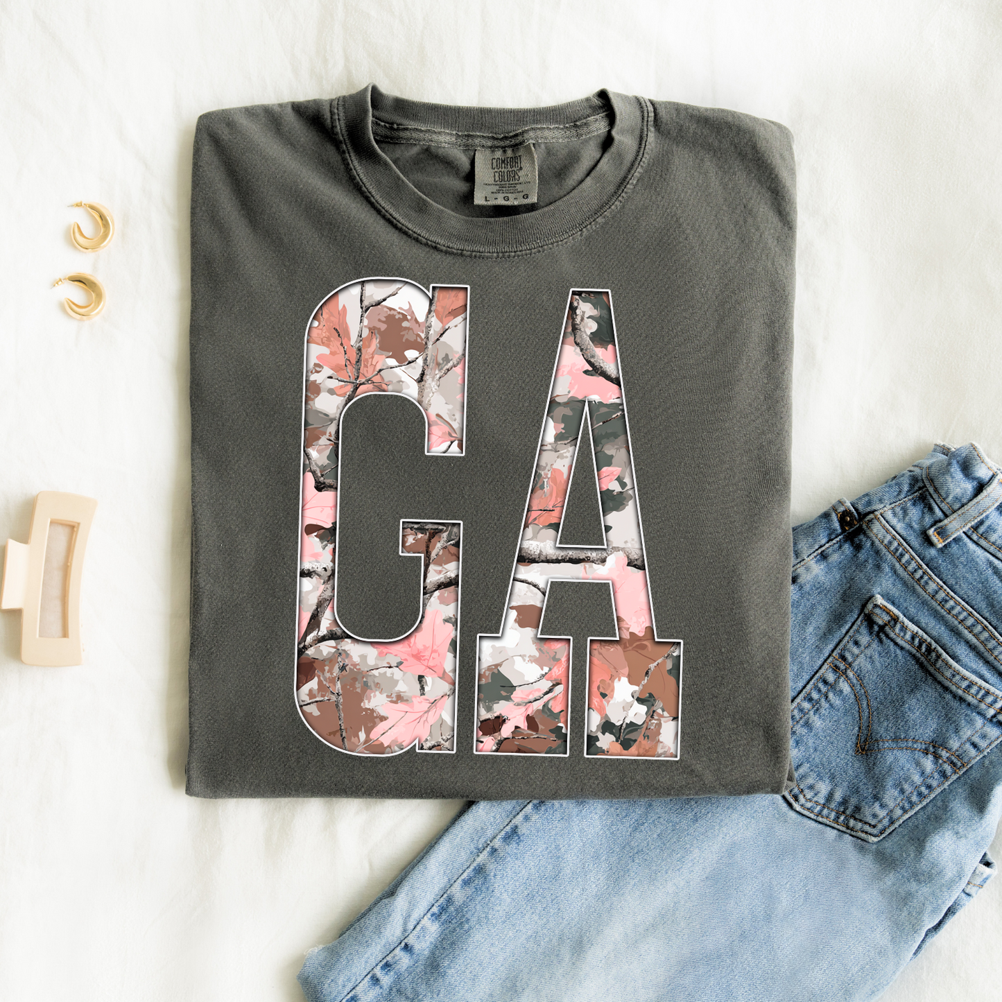 Georgia Grey Pink Camo CC Tshirt