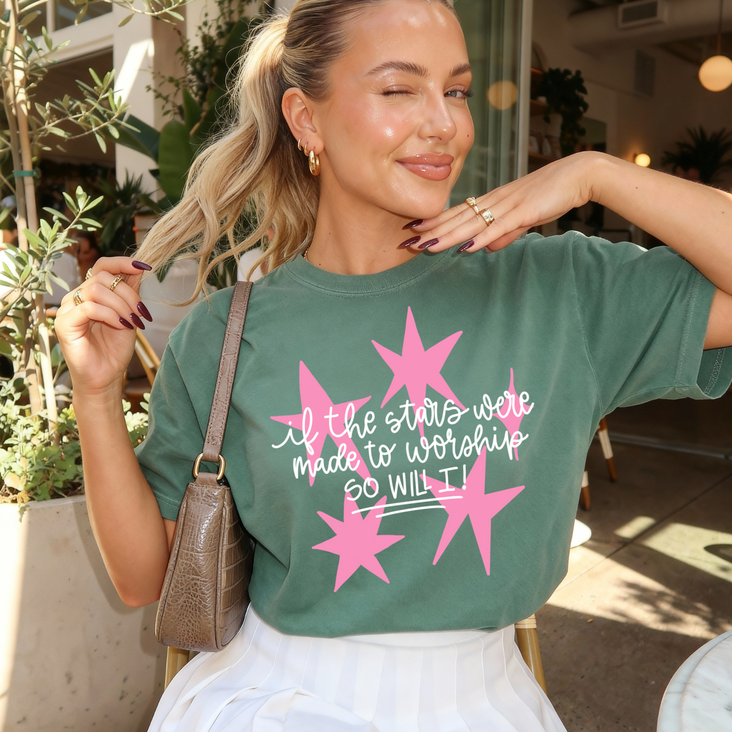 If The Stars Were Made To Worship Green Tshirt