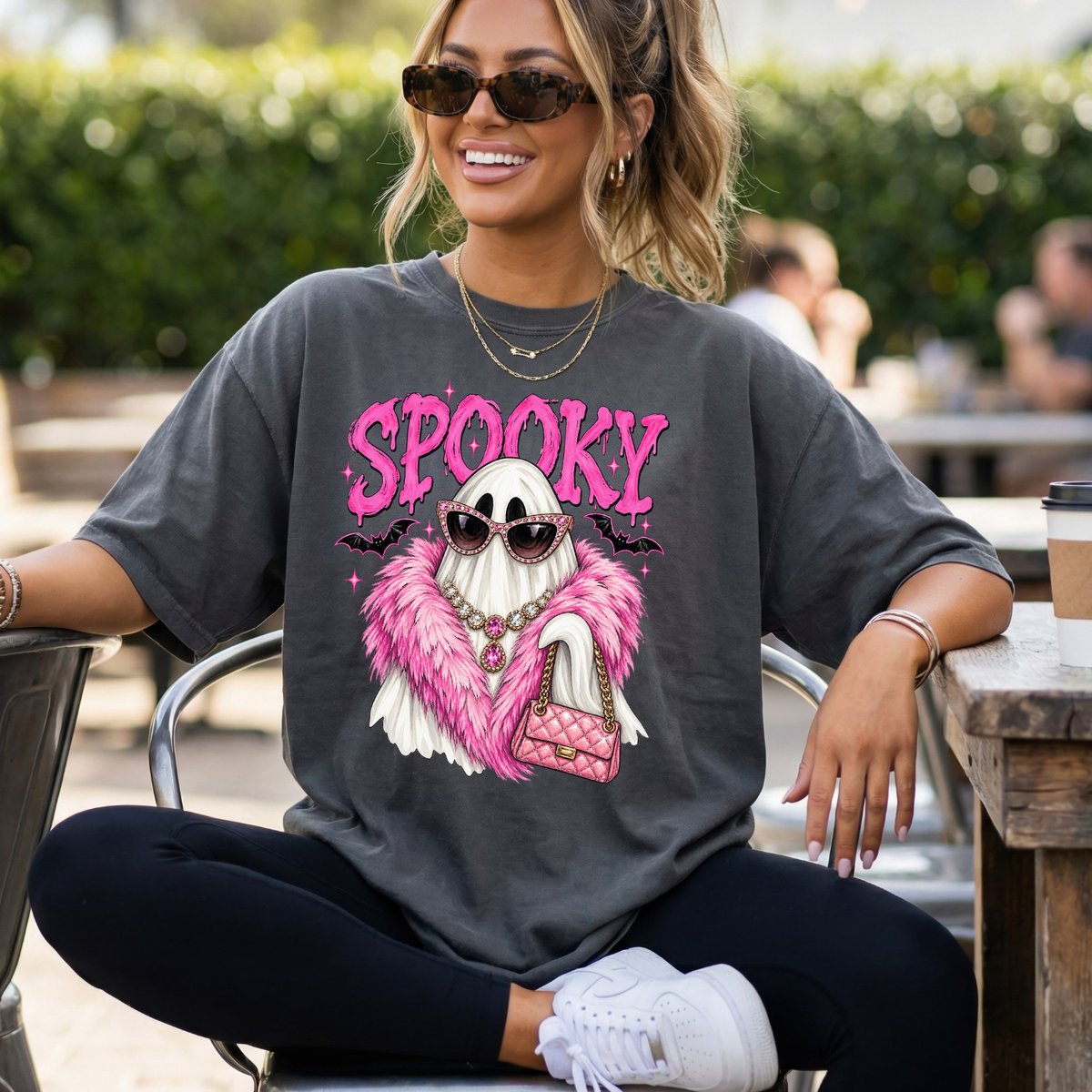 SPOOKY Pink Glam Boujee Ghost