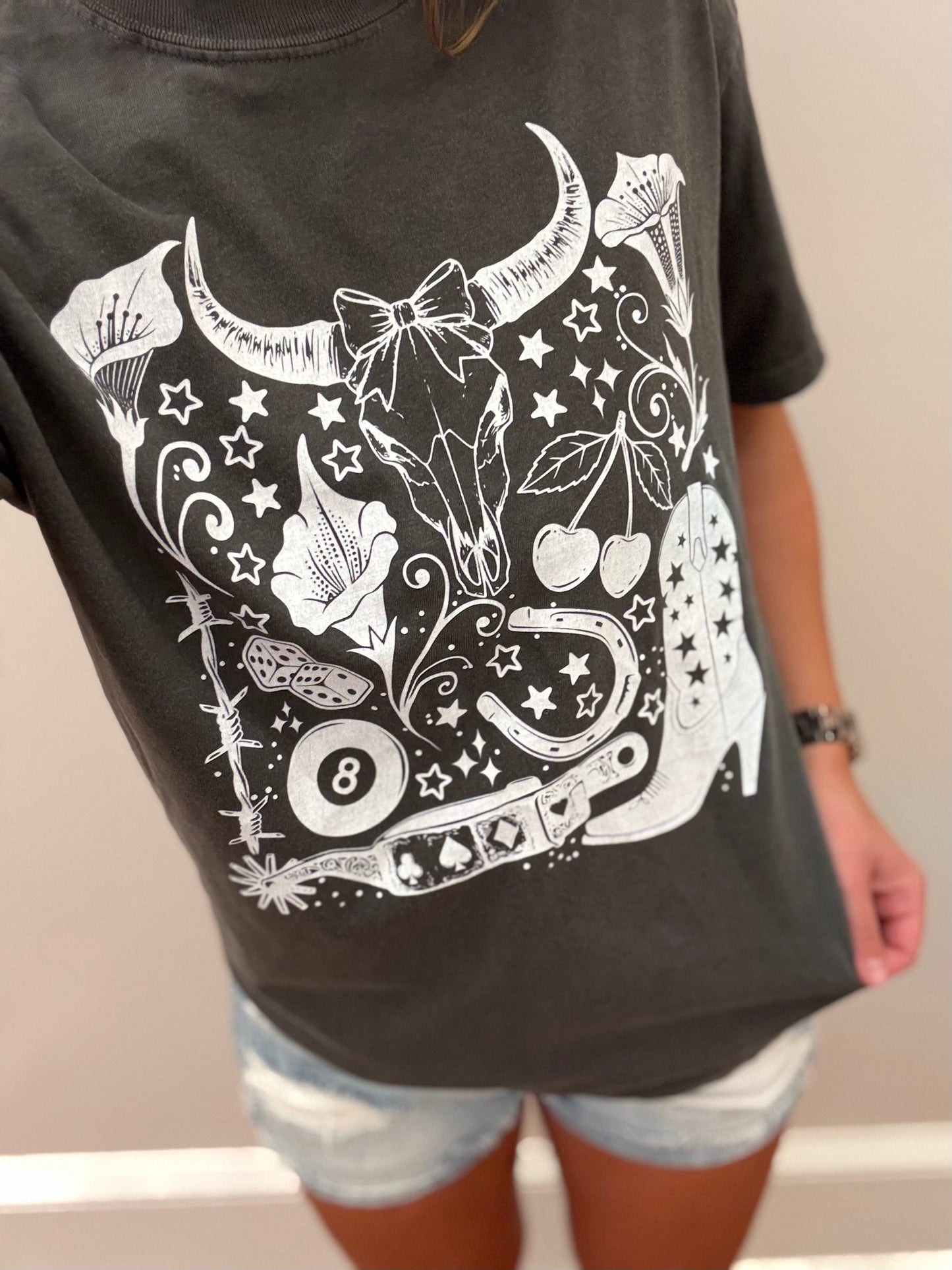 Western Collage Boots Bull