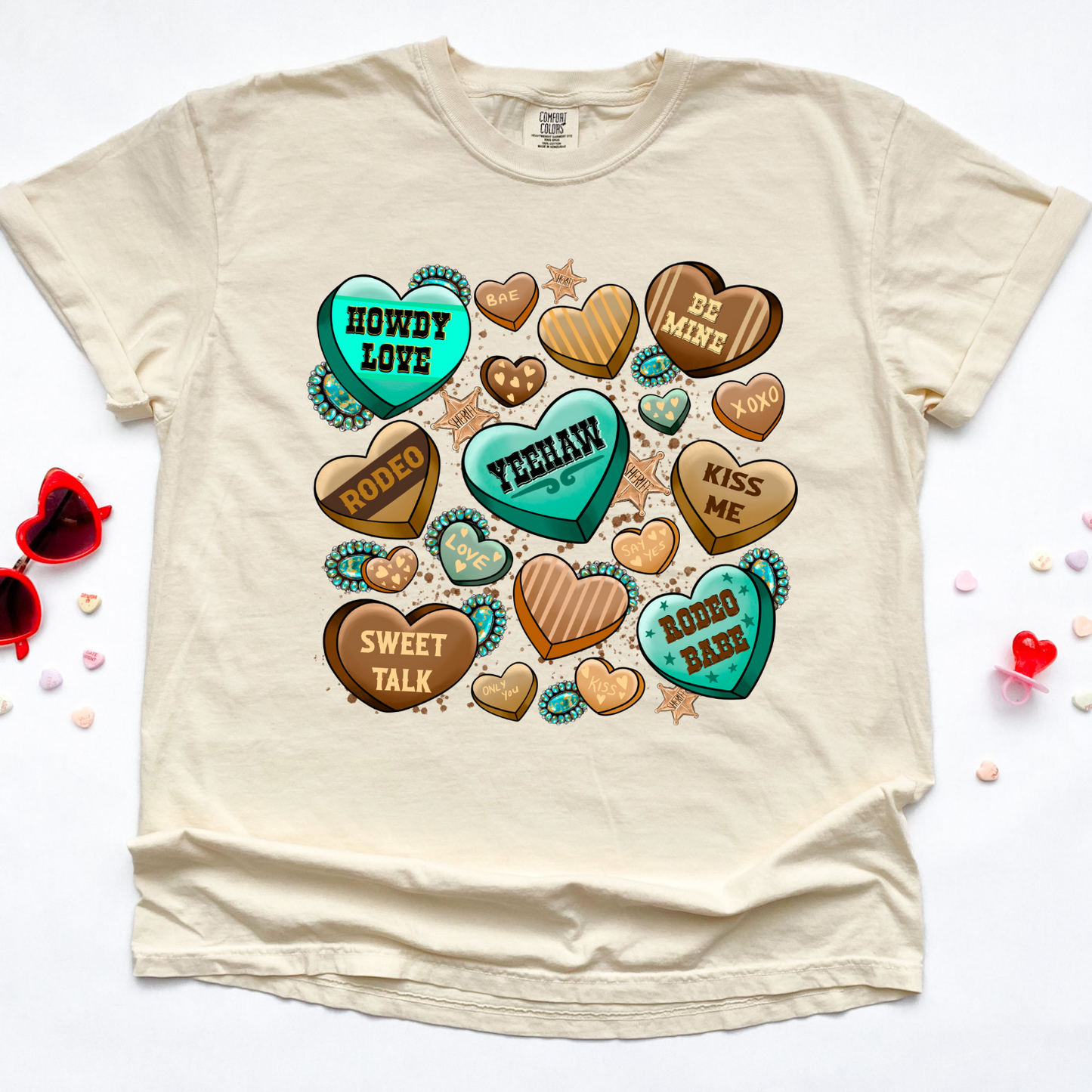 Western Valentine Candy Hearts CC