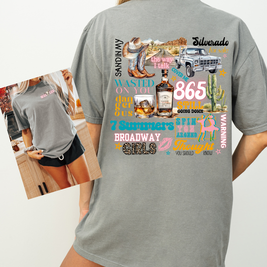 Wallen Pink Lyrics CC Tee