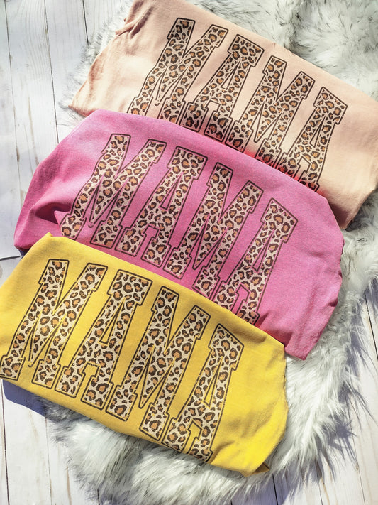 MAMA Leopard Font CC Graphic Tee