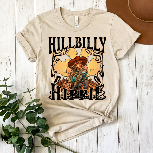 Hillbilly Hippie Tan BC Tee