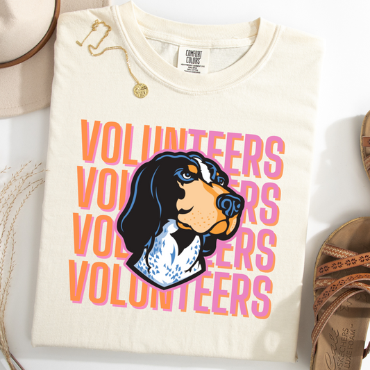 Volunteers Smokey Pink Orange CC Tshirt