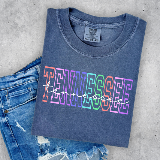 Tennessee Blue Denim Neon CC Tshirt