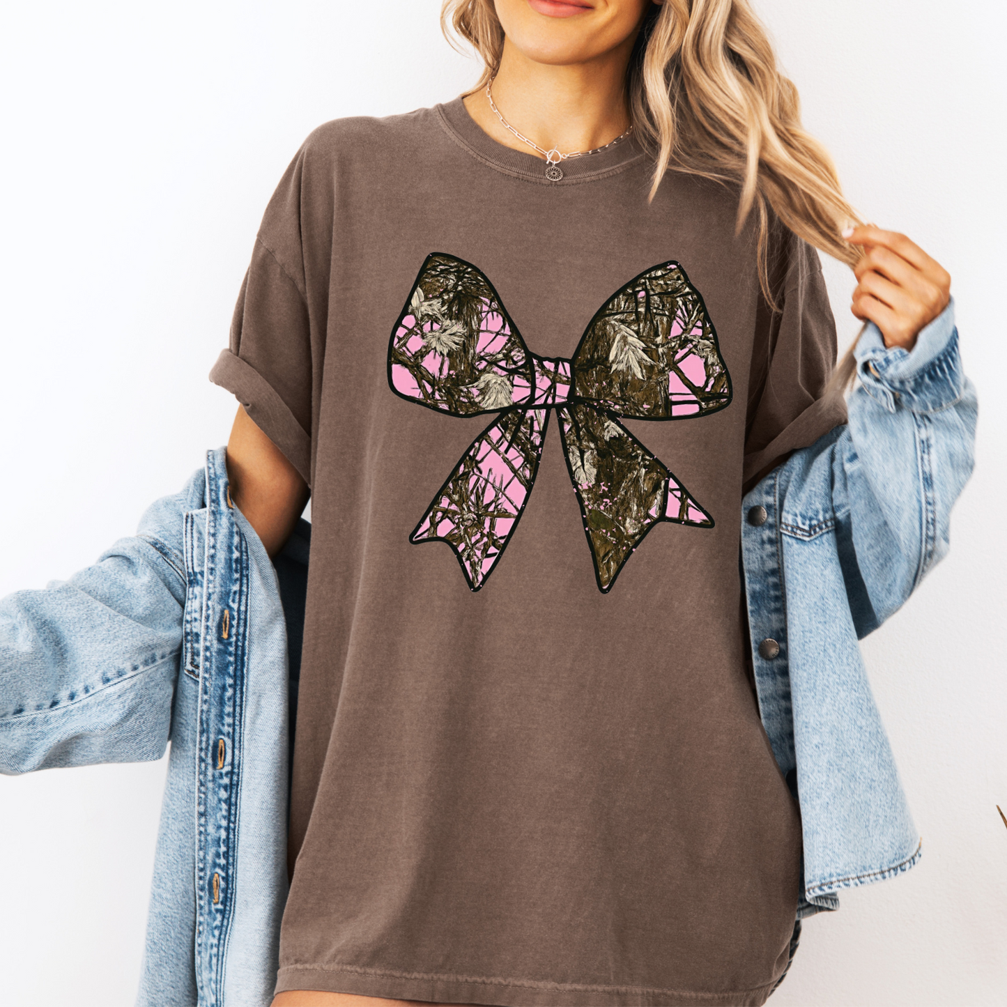Camo Pink Bow Brown CC Tee