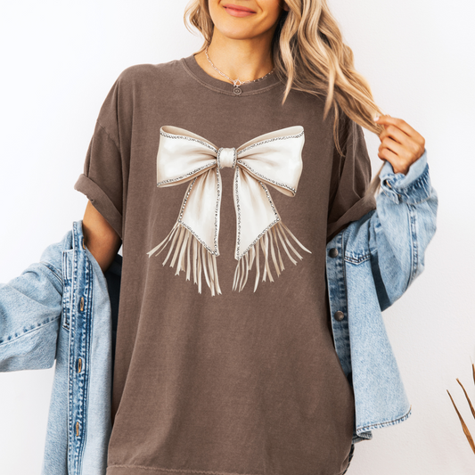White Western Bow CC Tee