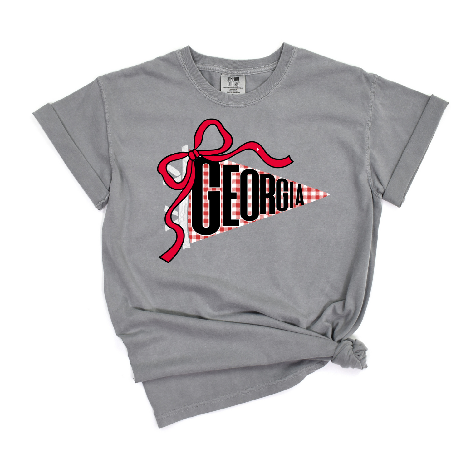 Georgia Checkered Banner Grey CC Tshirt