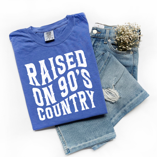 Raised on 90s Country Blue cc Tshirt