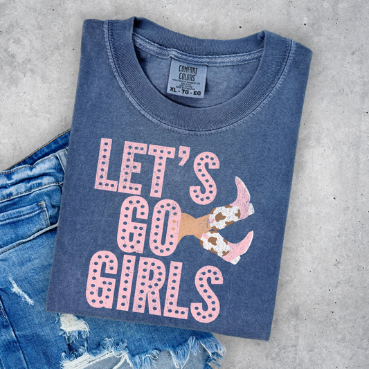 Lets Go Girls denim blue cc Tshirt