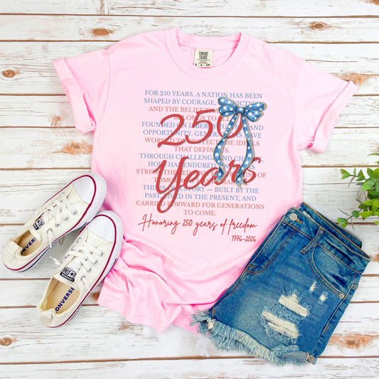 USA 250 Bow Pink CC Tee