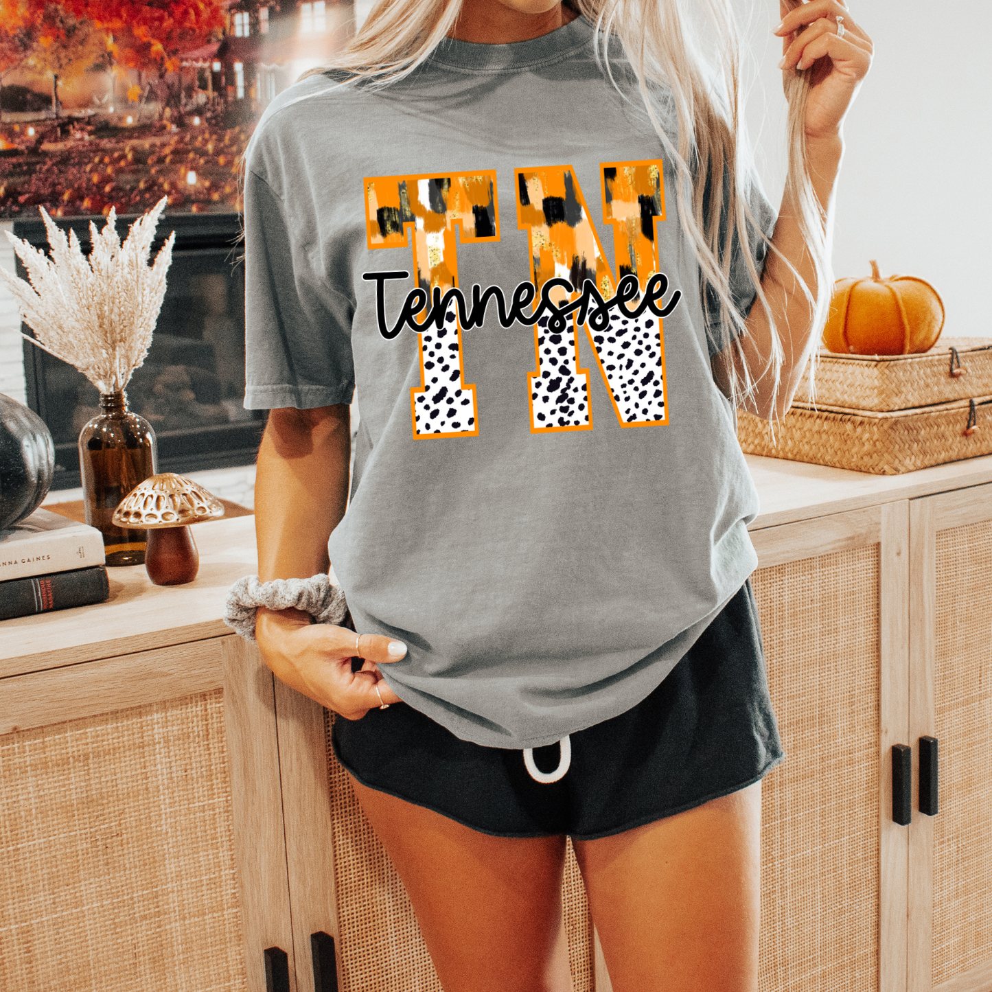 Tennessee TN Dots Grey CC Tee
