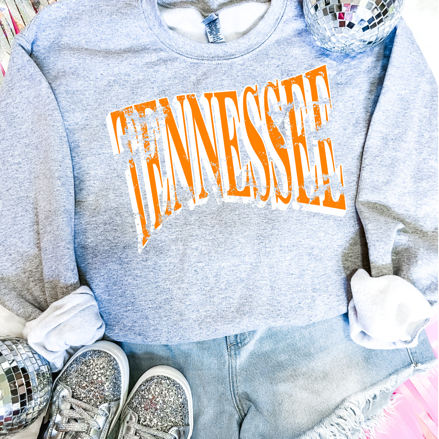 Tennessee Distressed Varsity Sweatshirt