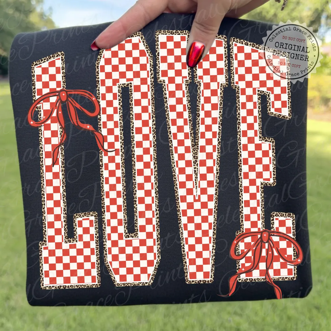 LOVE Checkered Valentine