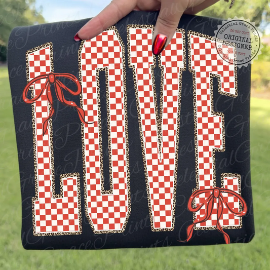 LOVE Checkered Valentine