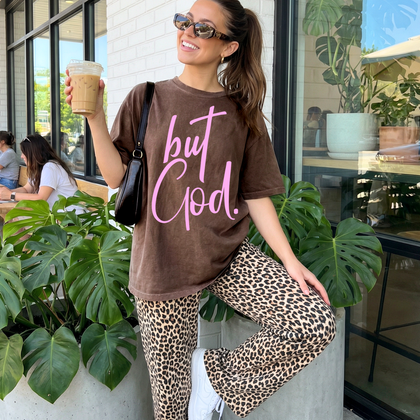 BUT GOD Pink Text