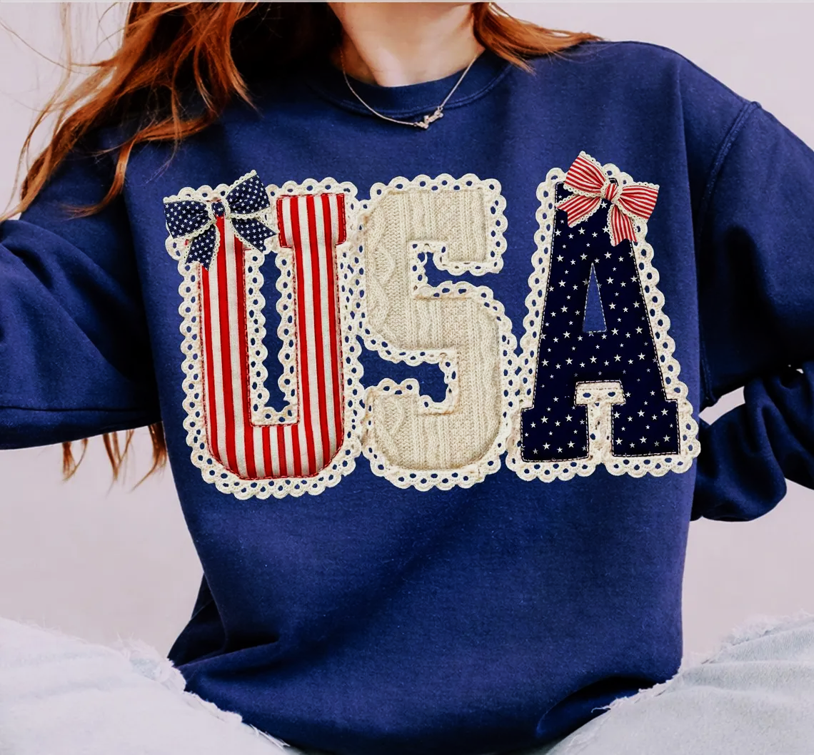 USA Lace Print - Sweatshirt or Tshirt
