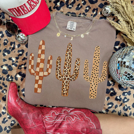 Cactus Trio Brown Tee
