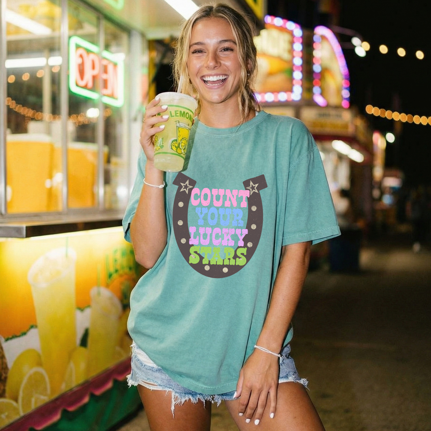Count Your Lucky Stars Seafoam