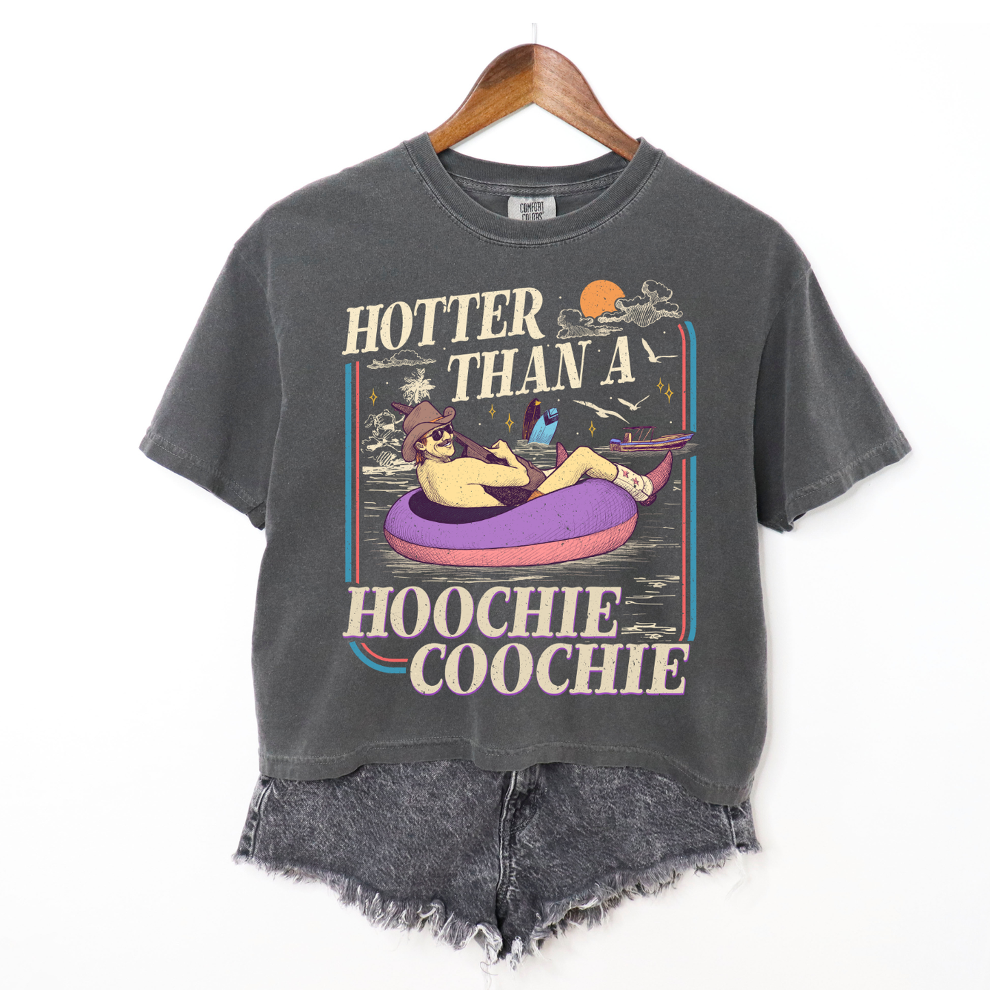 Hotter Than a Hoochie Coochie Boxy Cropped