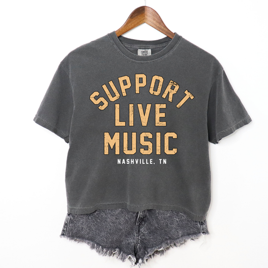 Support Live Music Boxy Cropped