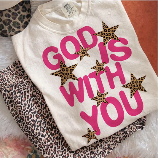 GOD IS WITH YOU White Tshirt