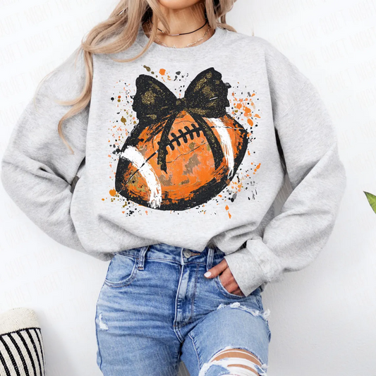 Football Black Lace Bow